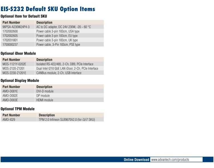 研華EIS-S232 研華 EIS-S232，邊緣計(jì)算系統(tǒng)服務(wù)器，支持Intel 第十代處理器，可選i3/i5/i7 Xeon CPU，DDR4 最高32GB，最多可支持4 x 2.5寸硬盤，具備豐富擴(kuò)展接口 2 x LAN，6 x COM，8 x USB，1 x PCIE，2 x PCI。產(chǎn)品生命周期長(zhǎng)，穩(wěn)定可靠。