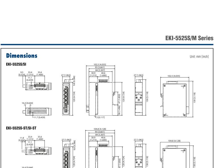 研華EKI-5525SI 1光4電百兆ProView(組態(tài))系列工業(yè)以太網(wǎng)交換機（包含單模/多模、SC/ST接口）