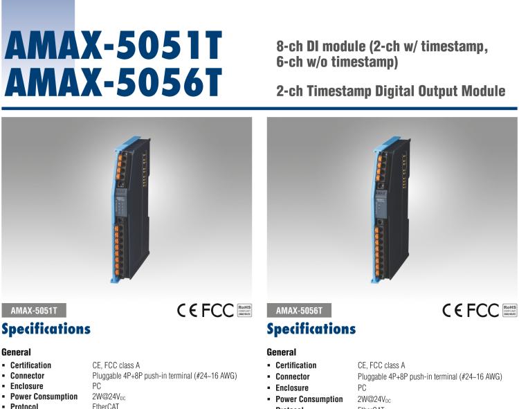 研華AMAX-5056T 2路帶時間戳數(shù)字量輸出模塊，0.3A 漏型（插片式）