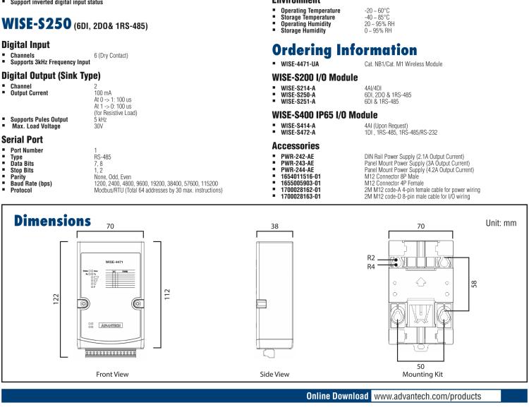 研華WISE-4471-S250 NB-loT/eMTC物聯(lián)網(wǎng)無(wú)線感知節(jié)點(diǎn)