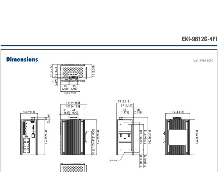 研華EKI-9612G-4FI 8GE+4G SFP 三層網(wǎng)管型以太網(wǎng)交換機(jī)，-40～75℃