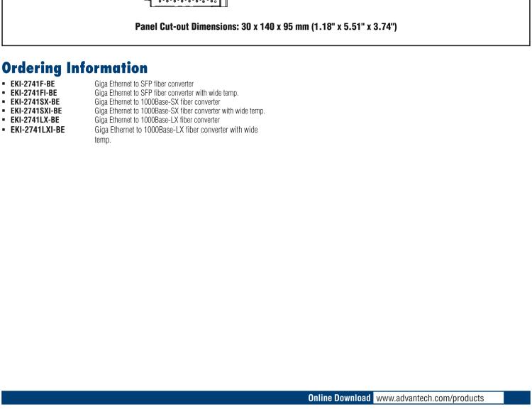 研華EKI-2741LX 工業(yè)級(jí)千兆以太網(wǎng)光電轉(zhuǎn)換器