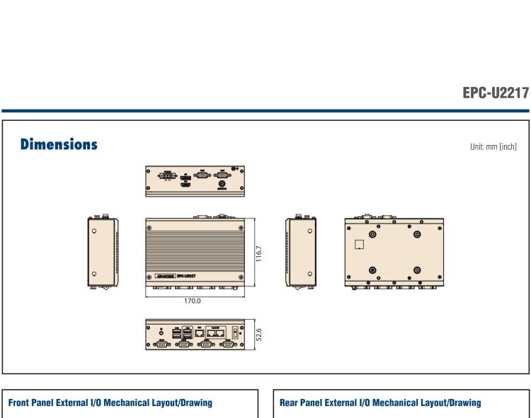 研華EPC-U2217 Intel Atom第六代Apollo Lake無風(fēng)扇嵌入式工控機(jī)，3LAN，板載eMMC，CANBUS