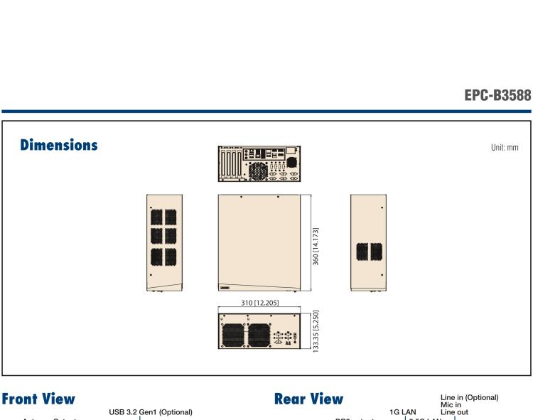 研華EPC-B3588 適配Intel 第12代 Core i 系列處理器，搭載Q670E芯片組。可搭配NVIDIA? RTX-A4500顯卡。3U高度，提供高端圖像處理應(yīng)用的解決方案。