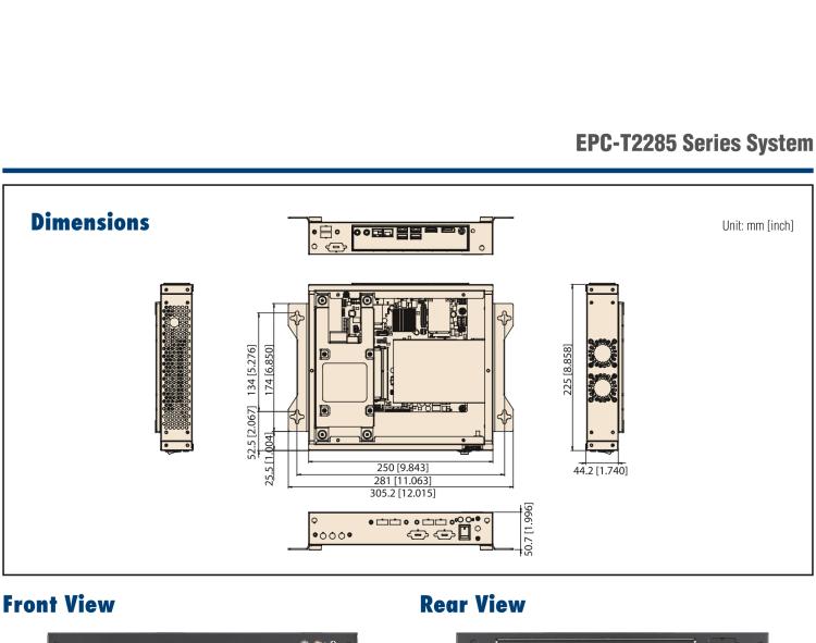 研華EPC-T2285 適配Intel? 第6/7代 Core? i 系列處理器，搭載H110芯片組。1U超薄高度，性能強勁。