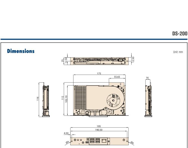 研華DS-200 Intel ? 第八代 Core? i3/i5 SDM，支持4K三顯的數(shù)字標牌播放器