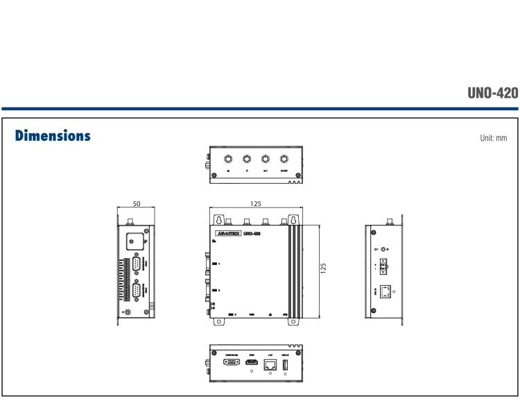 研華UNO-420 采用 Intel? Atom? E3815 的行業(yè)專用計算機(jī)