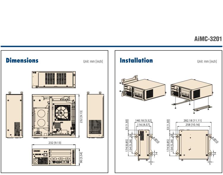 研華AIMC-3201 智能微型計(jì)算機(jī)，支持英特爾酷睿? i7/i5/i3 CPU，H81芯片組, 2個(gè)擴(kuò)展槽, 250W 80Plus 電源