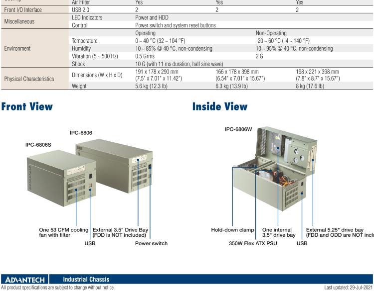 研華IPC-6806 6槽，桌上型/壁掛式機(jī)箱 支持1U電源