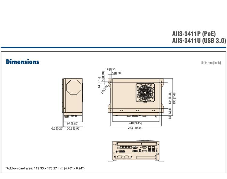 研華AIIS-3411 緊湊型視覺系統(tǒng)，支持Intel? 第10代 Core i CPU, 4路攝像頭支持 GigE PoE或 USB 3.0接口, PCIe擴(kuò)展槽, 支持4路光源和隔離DIO