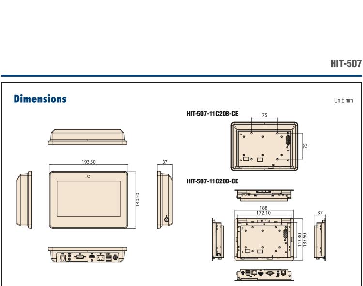 研華HIT-507 7”醫(yī)療信息終端，旨在為設(shè)備制造商提供易于集成的HMI，以快速開發(fā)產(chǎn)品