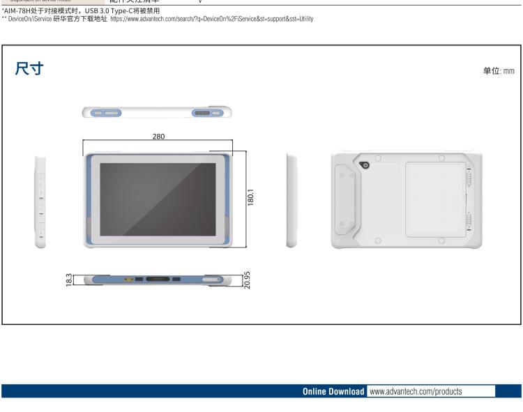 研華AIM-78H 10.1" 醫(yī)療平板電腦，搭載高通? 驍龍? 660 處理器, 安卓10