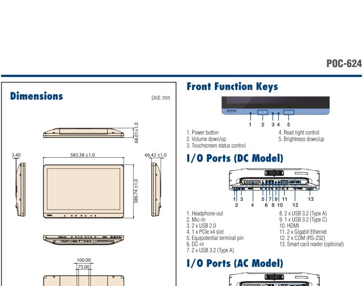 研華POC-624 23.8"高性能醫(yī)用一體機(jī)，可用于多種醫(yī)療應(yīng)用