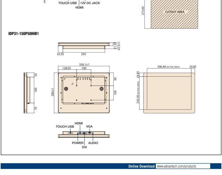 研華IDP31-150 采用100% 純平設(shè)計(jì)的 15" 工業(yè)級(jí)顯示器。超薄外形、光滑圓角和鋼化玻璃，整機(jī)現(xiàn)代感十足。
