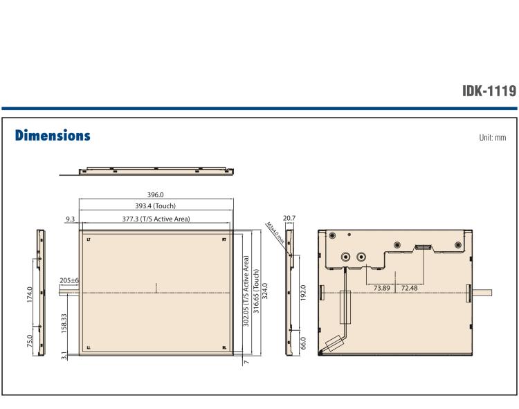 研華IDK-1119 19" SXGA 工業(yè)顯示套件，帶觸摸屏解決方案