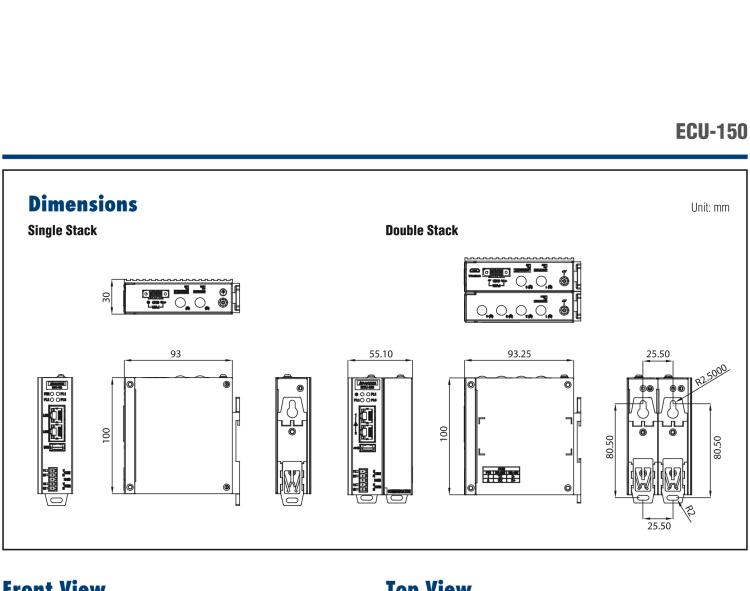研華ECU-150 NXP i.MX8M 四核 A53高性能5G網(wǎng)關 2 x LAN, 2 x COM, 1 x USB