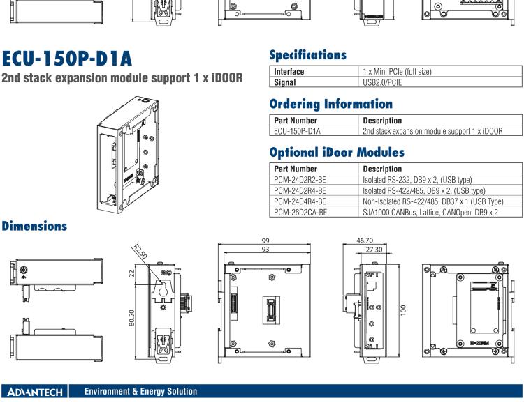研華ECU-150 NXP i.MX8M 四核 A53高性能5G網(wǎng)關 2 x LAN, 2 x COM, 1 x USB