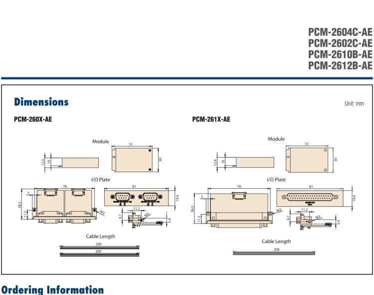 研華PCM-2612B 非隔離RS-422/485，4端口，DB9，PCIe I/F