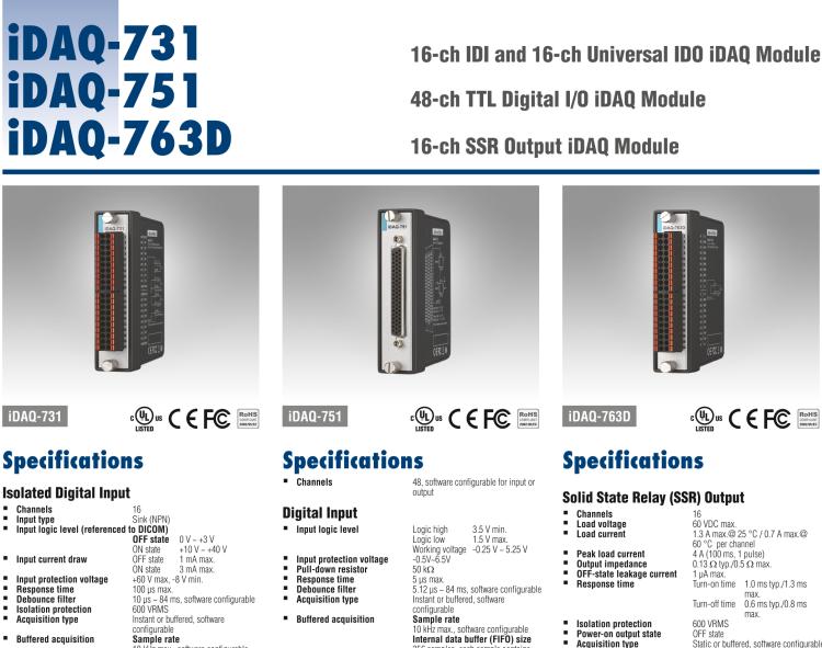 研華iDAQ-731 16 通道隔離式 DI、16 通道隔離式 DO iDAQ 模塊